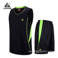 Baloncesto en color verde Usar 100 uniforme de baloncesto de poliéster